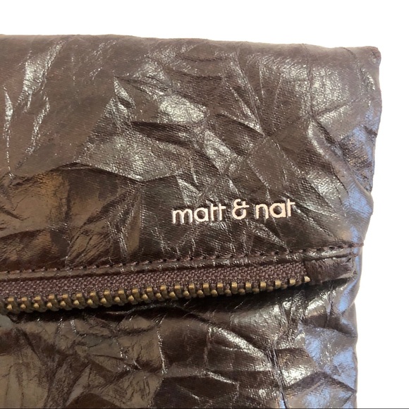 MATT & NAT brown vegan leather clutch - Picture 5 of 6